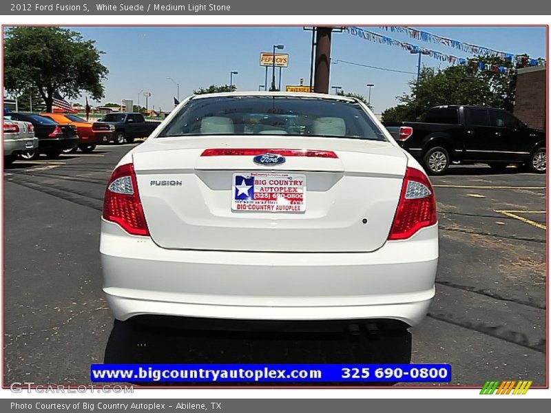 White Suede / Medium Light Stone 2012 Ford Fusion S