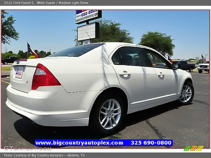 White Suede / Medium Light Stone 2012 Ford Fusion S