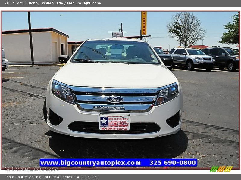 White Suede / Medium Light Stone 2012 Ford Fusion S