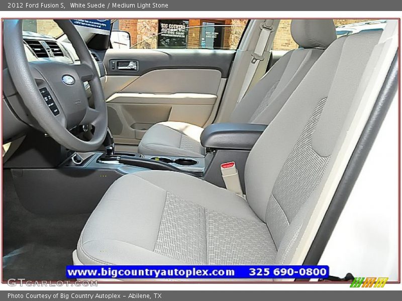 White Suede / Medium Light Stone 2012 Ford Fusion S