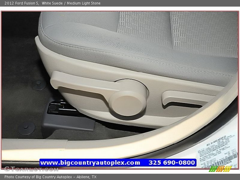 White Suede / Medium Light Stone 2012 Ford Fusion S