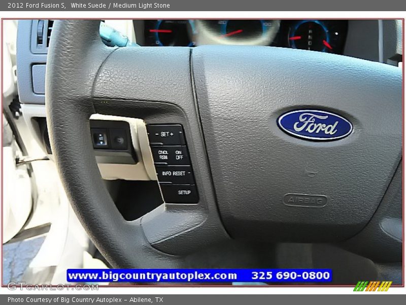 White Suede / Medium Light Stone 2012 Ford Fusion S
