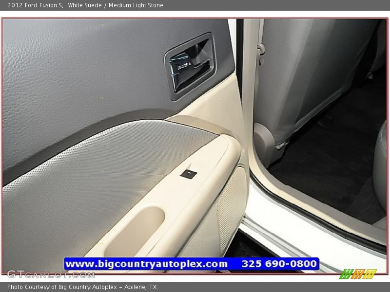 White Suede / Medium Light Stone 2012 Ford Fusion S