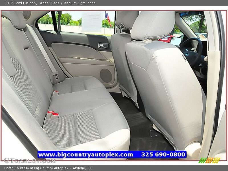 White Suede / Medium Light Stone 2012 Ford Fusion S