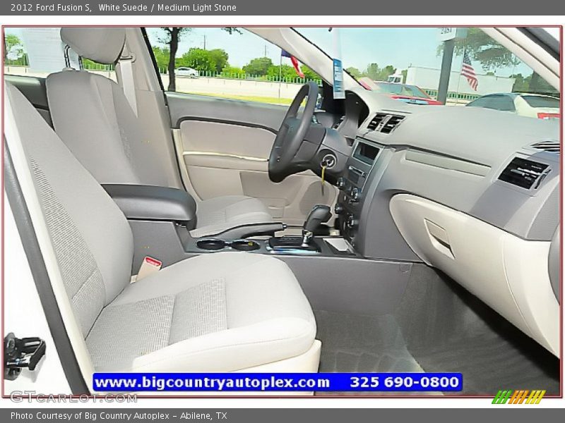White Suede / Medium Light Stone 2012 Ford Fusion S