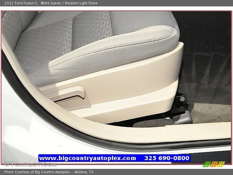 White Suede / Medium Light Stone 2012 Ford Fusion S