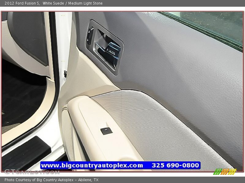 White Suede / Medium Light Stone 2012 Ford Fusion S