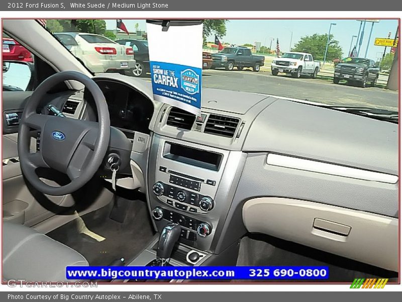 White Suede / Medium Light Stone 2012 Ford Fusion S