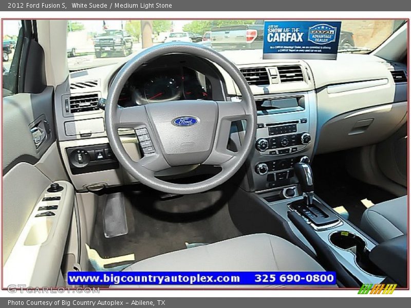 White Suede / Medium Light Stone 2012 Ford Fusion S