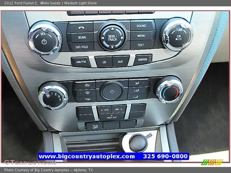 White Suede / Medium Light Stone 2012 Ford Fusion S