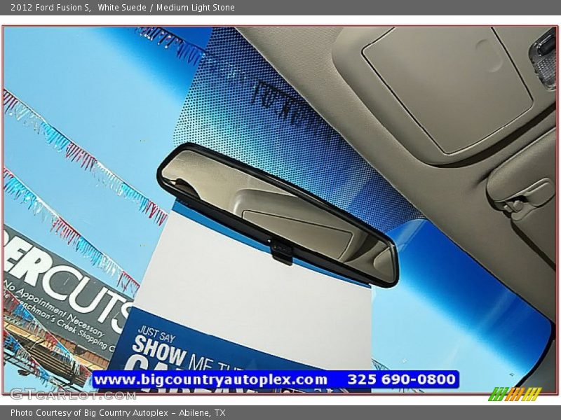 White Suede / Medium Light Stone 2012 Ford Fusion S