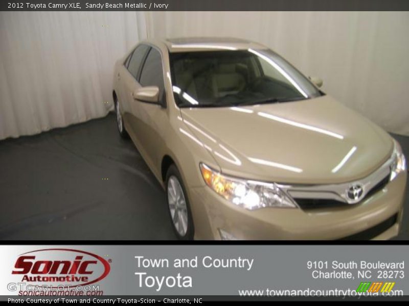 Sandy Beach Metallic / Ivory 2012 Toyota Camry XLE