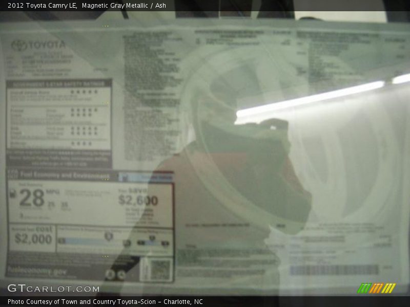 Magnetic Gray Metallic / Ash 2012 Toyota Camry LE
