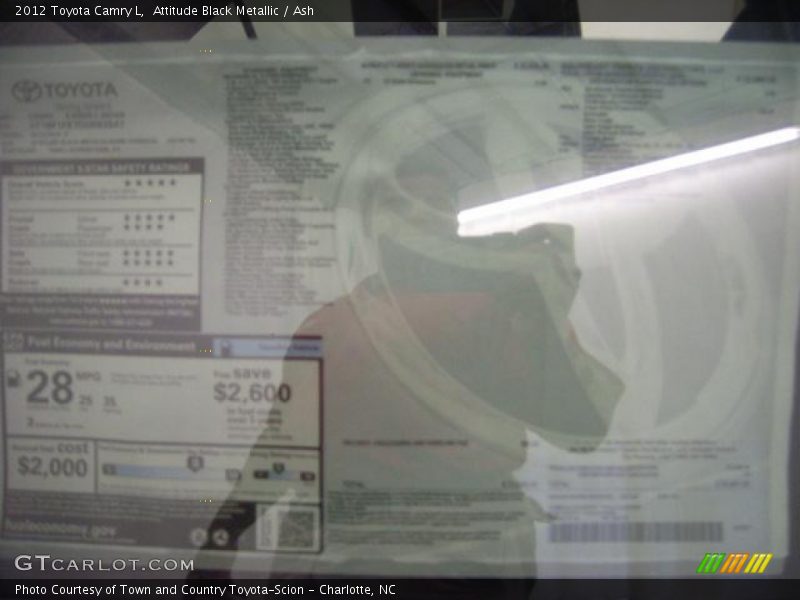 Attitude Black Metallic / Ash 2012 Toyota Camry L