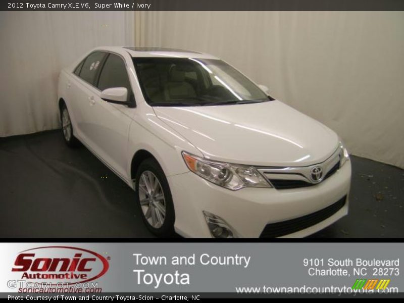 Super White / Ivory 2012 Toyota Camry XLE V6