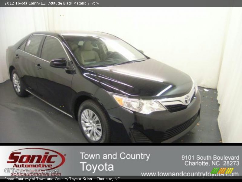 Attitude Black Metallic / Ivory 2012 Toyota Camry LE