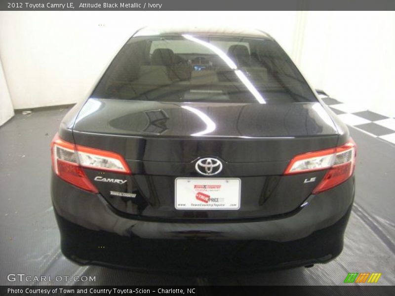 Attitude Black Metallic / Ivory 2012 Toyota Camry LE