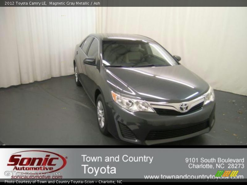 Magnetic Gray Metallic / Ash 2012 Toyota Camry LE