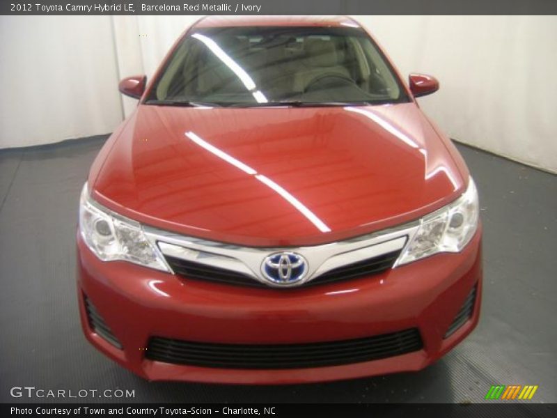 Barcelona Red Metallic / Ivory 2012 Toyota Camry Hybrid LE