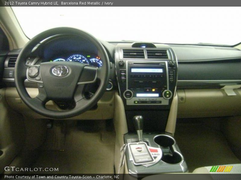 Barcelona Red Metallic / Ivory 2012 Toyota Camry Hybrid LE