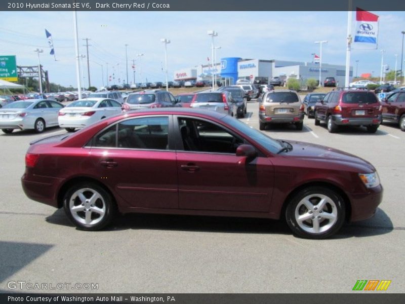 Dark Cherry Red / Cocoa 2010 Hyundai Sonata SE V6