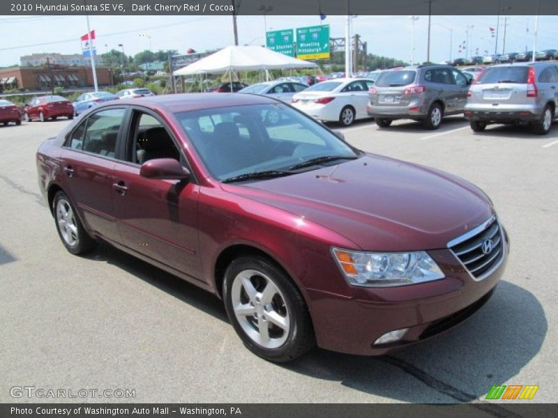 Dark Cherry Red / Cocoa 2010 Hyundai Sonata SE V6