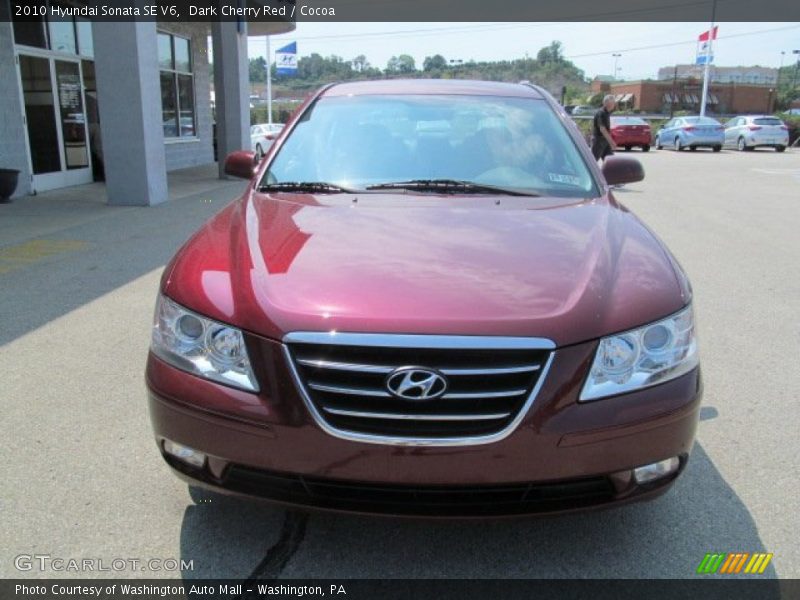 Dark Cherry Red / Cocoa 2010 Hyundai Sonata SE V6