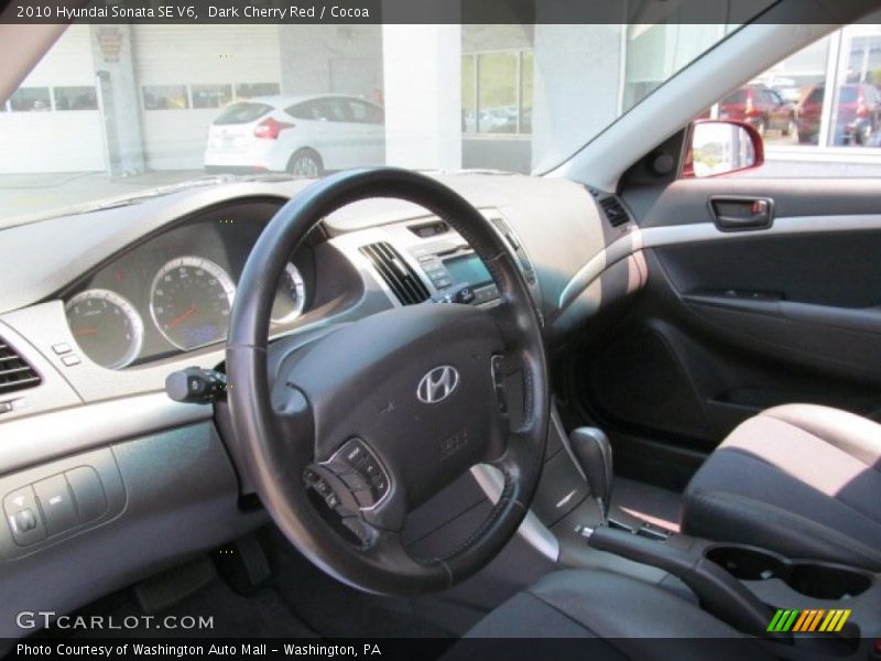 Dark Cherry Red / Cocoa 2010 Hyundai Sonata SE V6