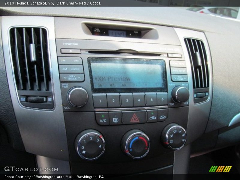 Dark Cherry Red / Cocoa 2010 Hyundai Sonata SE V6