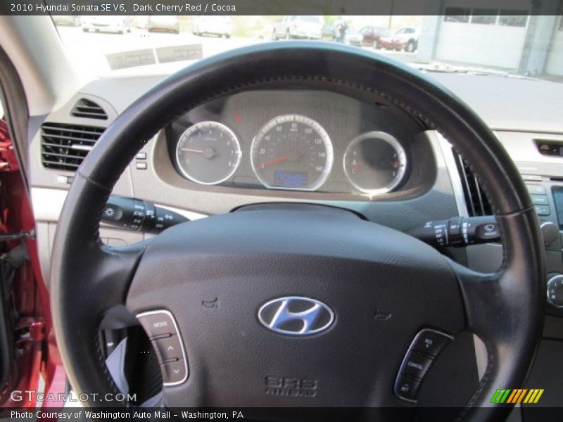 Dark Cherry Red / Cocoa 2010 Hyundai Sonata SE V6