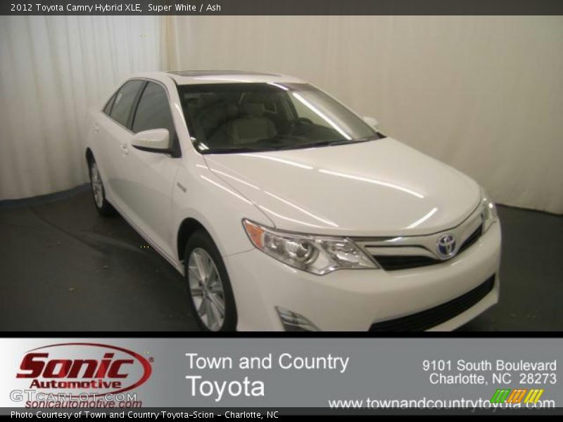 Super White / Ash 2012 Toyota Camry Hybrid XLE