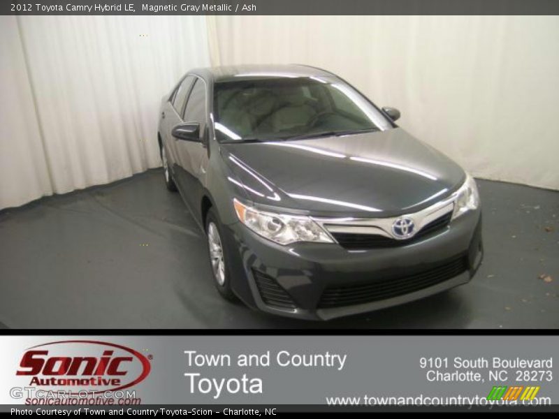 Magnetic Gray Metallic / Ash 2012 Toyota Camry Hybrid LE