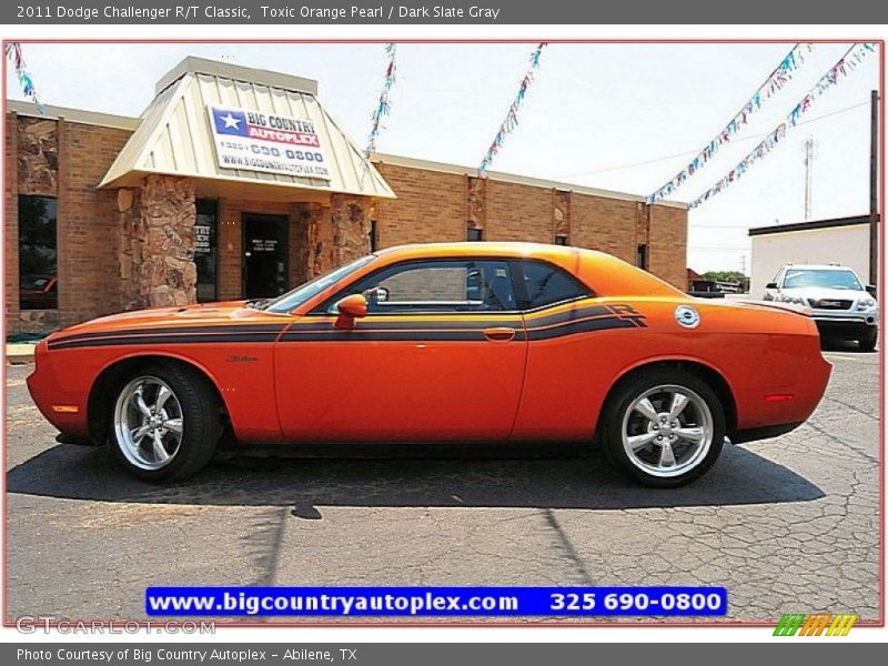 Toxic Orange Pearl / Dark Slate Gray 2011 Dodge Challenger R/T Classic
