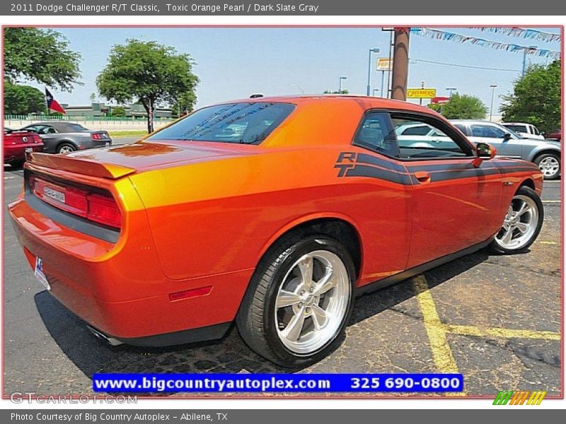 Toxic Orange Pearl / Dark Slate Gray 2011 Dodge Challenger R/T Classic
