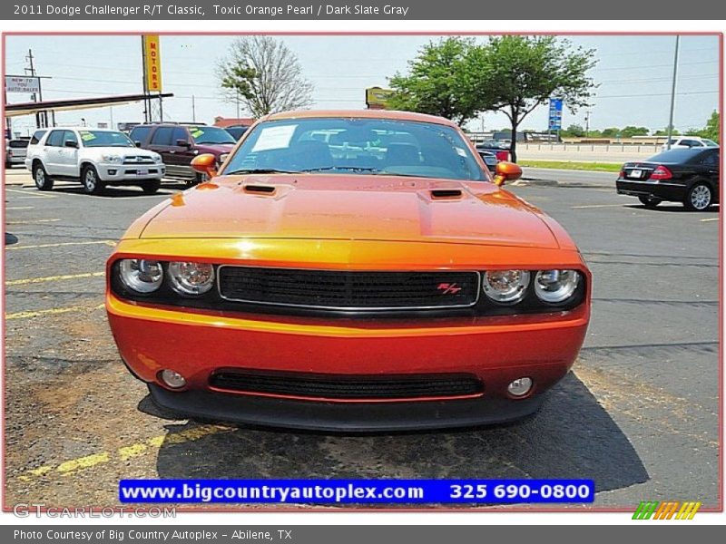 Toxic Orange Pearl / Dark Slate Gray 2011 Dodge Challenger R/T Classic