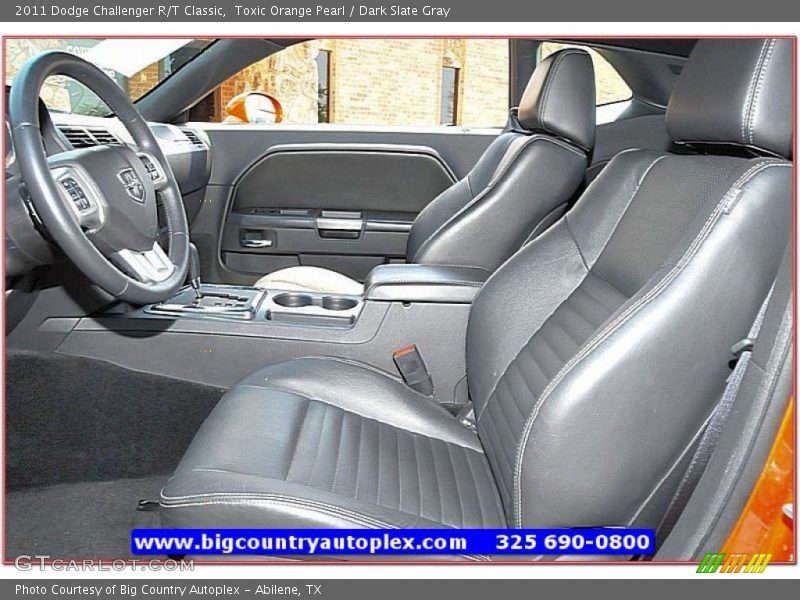 Toxic Orange Pearl / Dark Slate Gray 2011 Dodge Challenger R/T Classic
