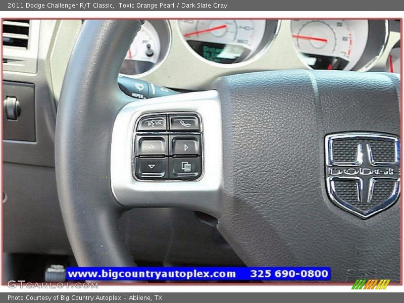 Toxic Orange Pearl / Dark Slate Gray 2011 Dodge Challenger R/T Classic