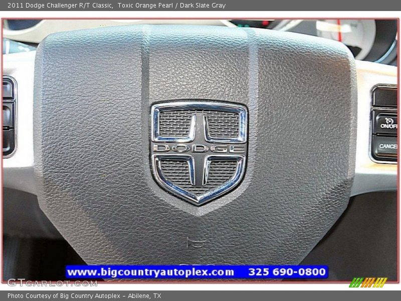 Toxic Orange Pearl / Dark Slate Gray 2011 Dodge Challenger R/T Classic
