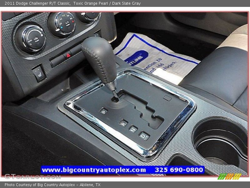 Toxic Orange Pearl / Dark Slate Gray 2011 Dodge Challenger R/T Classic