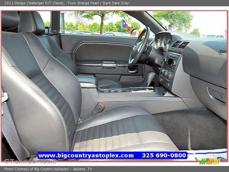 Toxic Orange Pearl / Dark Slate Gray 2011 Dodge Challenger R/T Classic