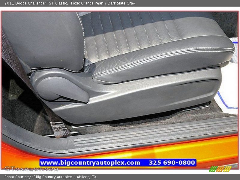 Toxic Orange Pearl / Dark Slate Gray 2011 Dodge Challenger R/T Classic
