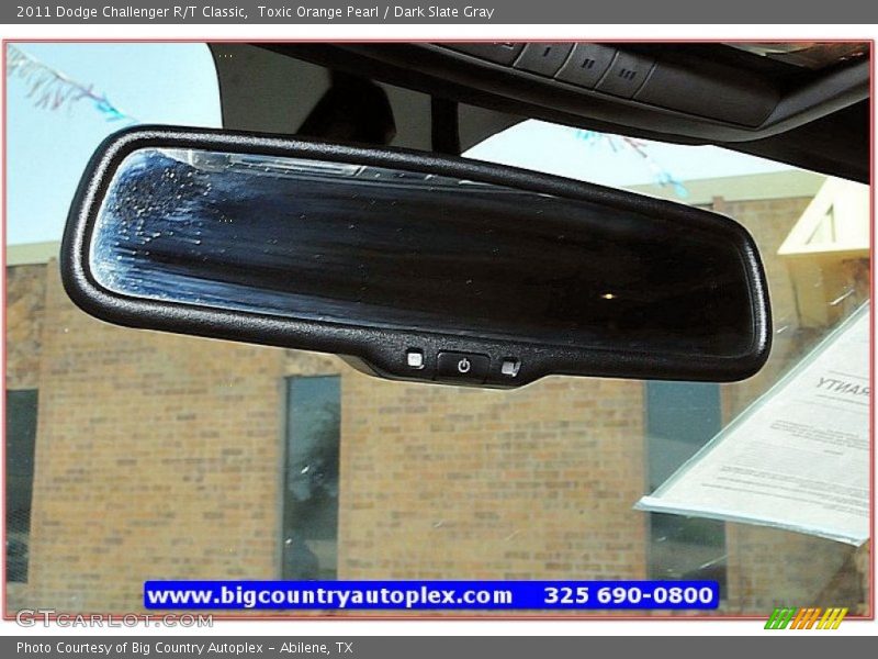 Toxic Orange Pearl / Dark Slate Gray 2011 Dodge Challenger R/T Classic