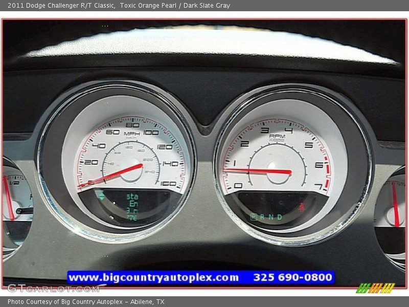 Toxic Orange Pearl / Dark Slate Gray 2011 Dodge Challenger R/T Classic