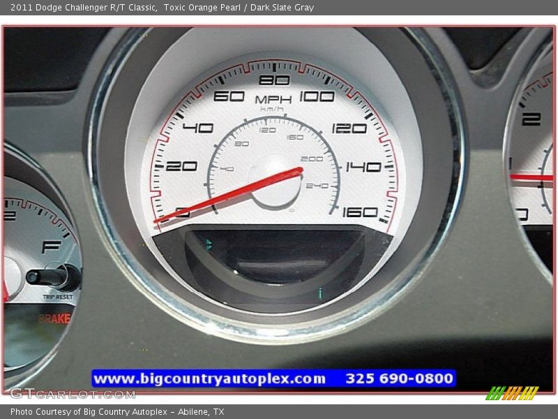 Toxic Orange Pearl / Dark Slate Gray 2011 Dodge Challenger R/T Classic