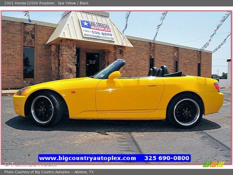 Spa Yellow / Black 2001 Honda S2000 Roadster