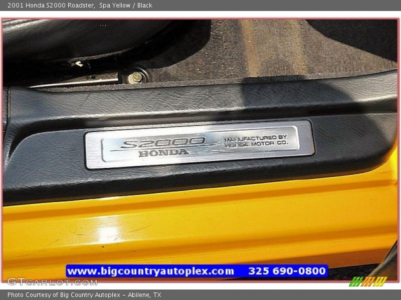 Spa Yellow / Black 2001 Honda S2000 Roadster