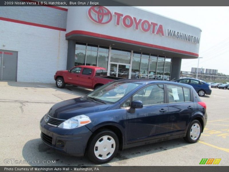 Blue Onyx / Beige 2009 Nissan Versa 1.8 SL Hatchback