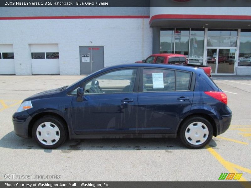 Blue Onyx / Beige 2009 Nissan Versa 1.8 SL Hatchback