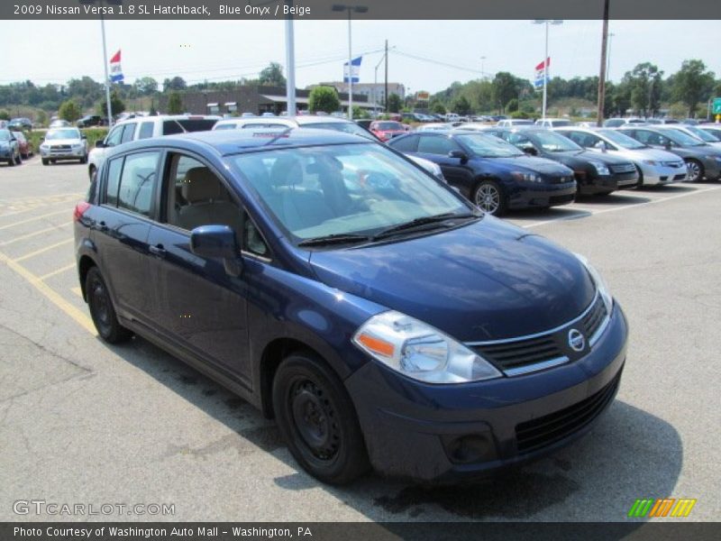 Blue Onyx / Beige 2009 Nissan Versa 1.8 SL Hatchback