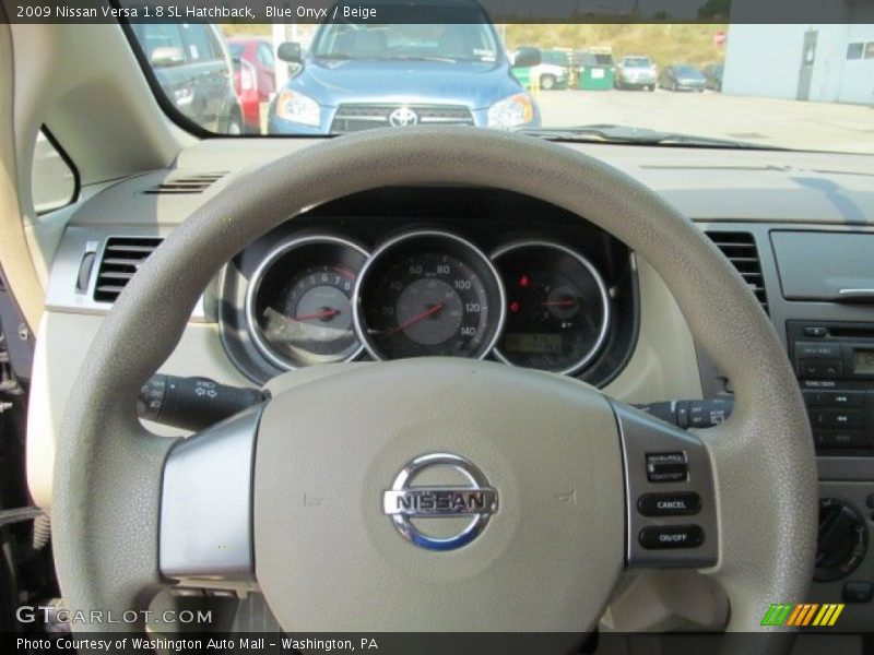 Blue Onyx / Beige 2009 Nissan Versa 1.8 SL Hatchback